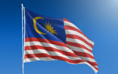 Flag of Malaysia on a flag pole